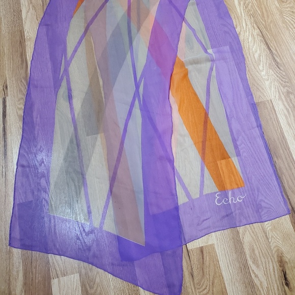 Vintage Silk Scarf Amazing Women's  Echo - Picture 1 of 2